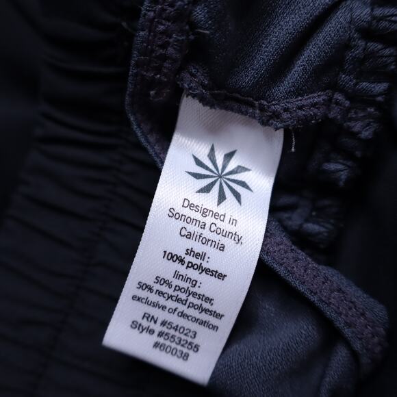 ATHLETA Tia Paisley Shorts Black Drawstring Lightweight Running Active Women's S - Picture 8 of 9